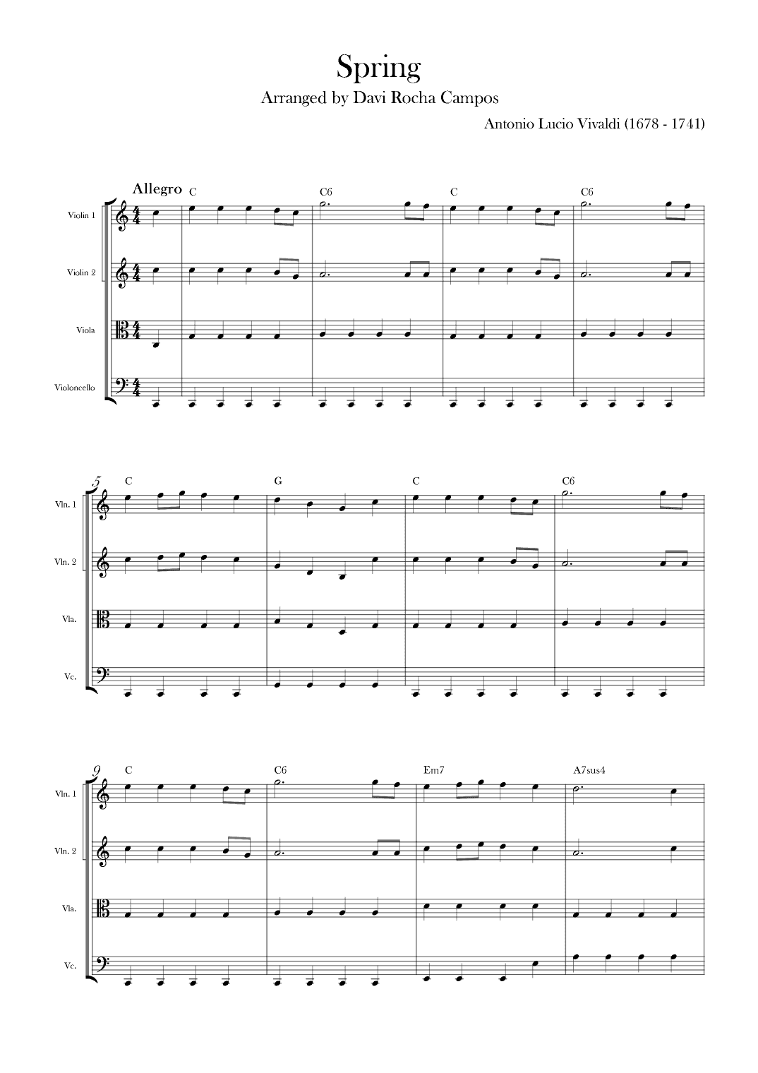 Spring (arr. Davi Rocha Campos)