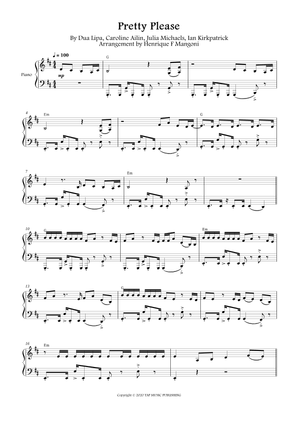 Pretty Please (arr. Henrique F Mangoni)