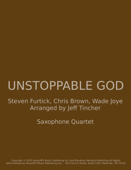 Unstoppable God (arr. Jeff Tincher)
