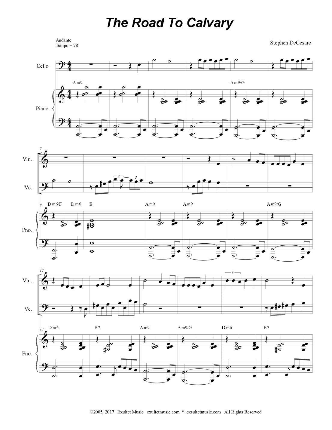 The Road To Calvary (Duet for Violin and Cello)