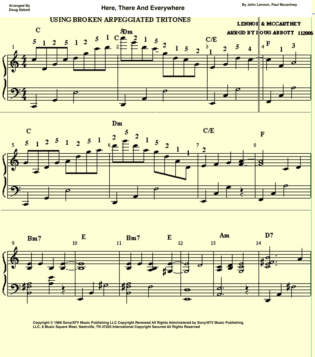 Here, There And Everywhere (arr. Doug Abbott)