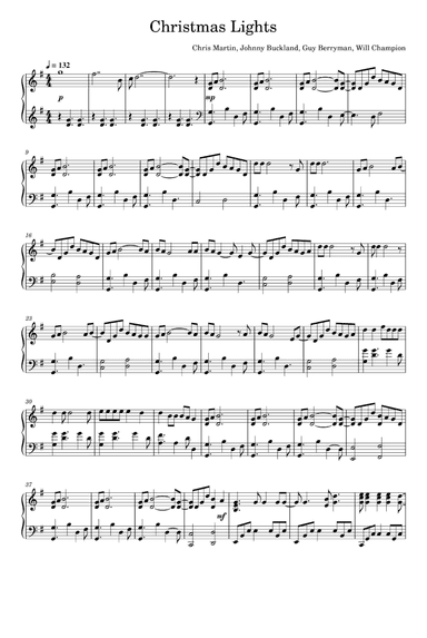 Christmas Lights (arr. Coldplay)