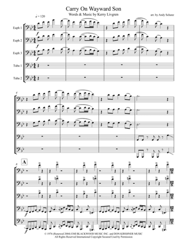 Carry On Wayward Son (arr. Andy Schanz)