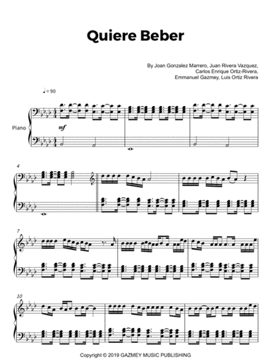 Ella Quiere Beber (arr. soundnotation)