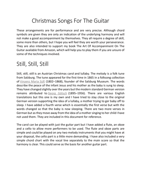 Still, still, still carol voice & guitar (arr. Simon James)