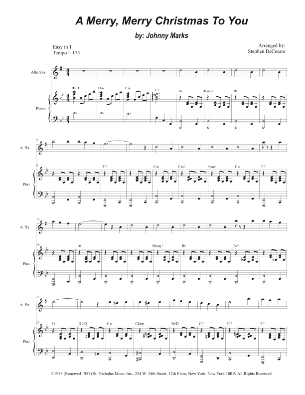 A Merry, Merry Christmas To You (arr. Stephen DeCesare)