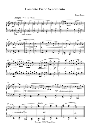 Lamento Piano Sentimento