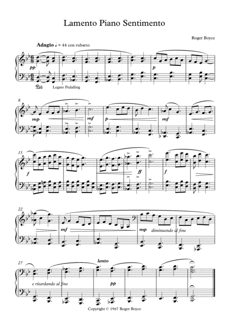 Lamento Piano Sentimento