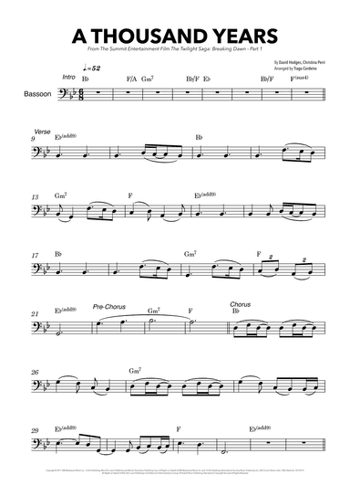 A Thousand Years (arr. Tiago Cordeiro)