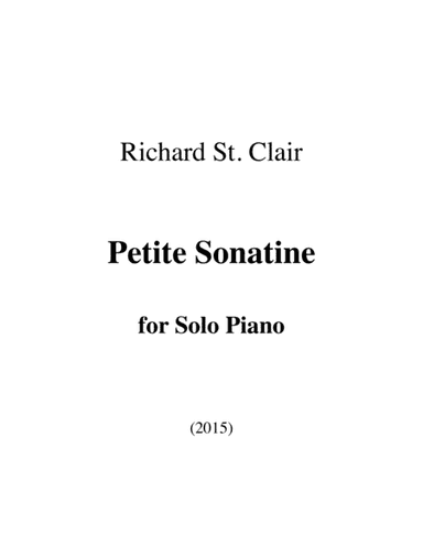 Petite Sonatine for Solo Piano (2015)