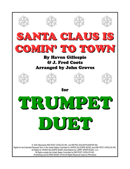 Santa Claus Is Comin' To Town (arr. John Groves)