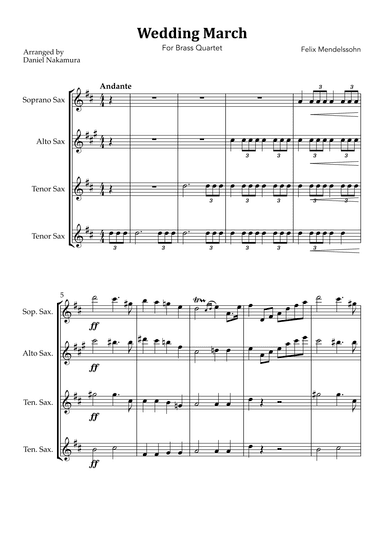 Wedding March (arr. Daniel Nakamura)