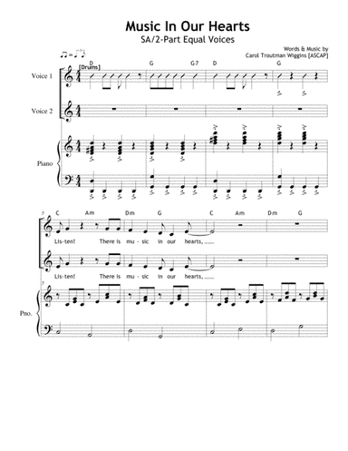Music In Our Hearts (SA/2-Part)