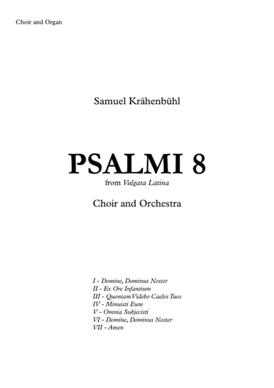 PSALMI 8 - for Choir and Orchestra