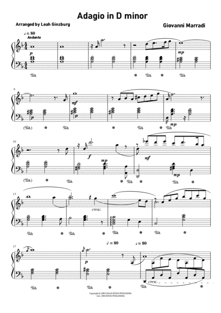 Sunshine (adagio In D Minor) (arr. Leah Ginzburg)