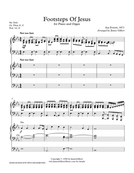 Footsteps Of Jesus (arr. James Gilbert)