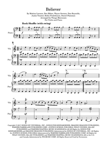 Believer (arr. Thiago Marconato)