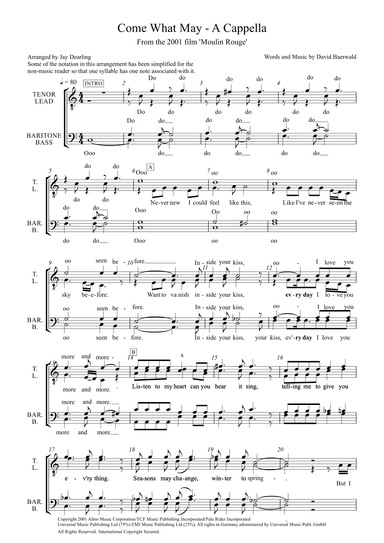 Come What May (arr. Jay Dearling)