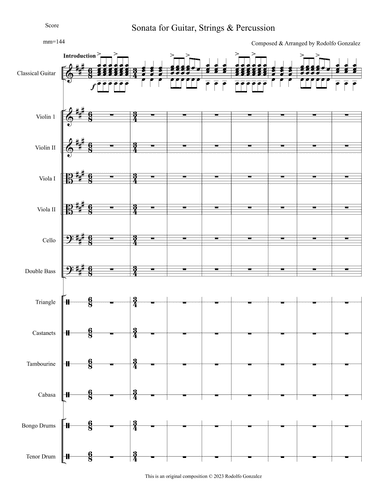 Sonata for Guitar, Strings & Percussion