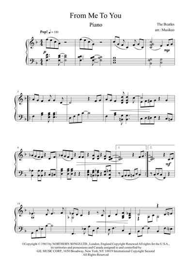 From Me To You (arr. Musikeo)