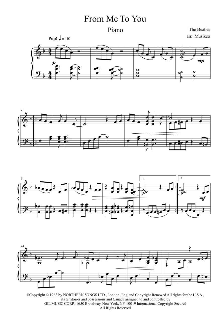 From Me To You (arr. Musikeo)