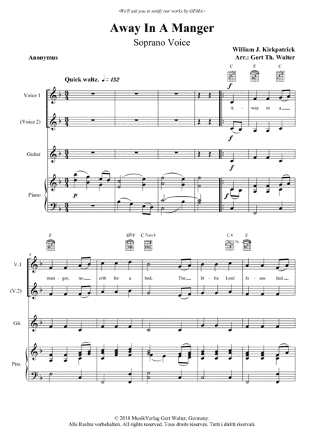 Away In A Manger (2nd. version) (arr. Gert Th. Walter)