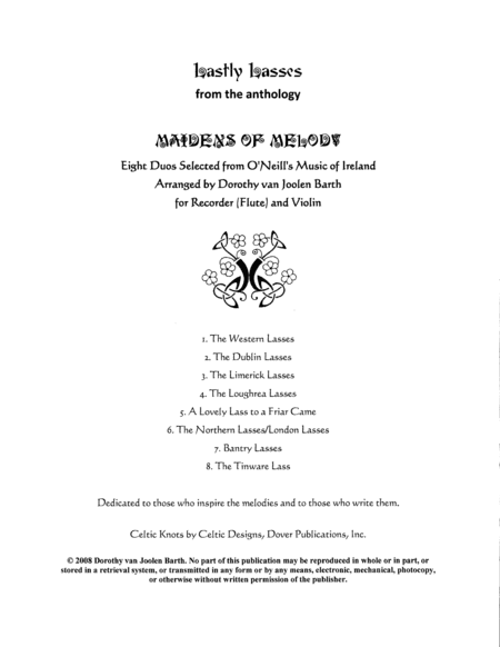 Lastly Lasses (8 Duos) (arr. Dorothy van Joolen Barth)