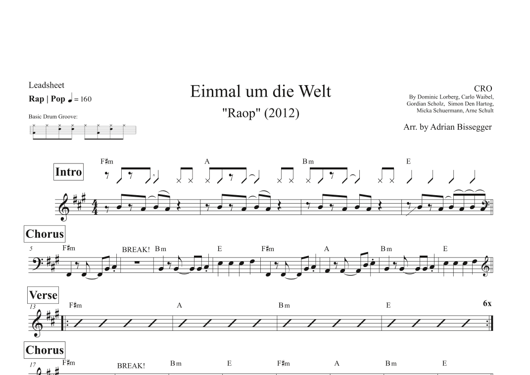 Einmal Um Die Welt (arr. Adrian Bissegger)