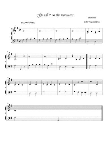 Go tell it on the mountain. Violino e pianoforte (arr. Ester Alessandrini)