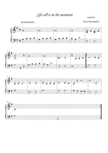 Go tell it on the mountain. Violino e pianoforte (arr. Ester Alessandrini)