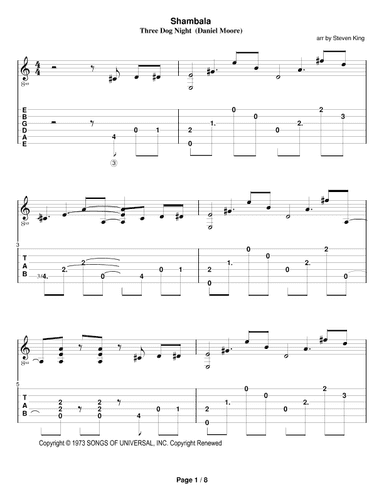 Shambala (arr. Steven King)