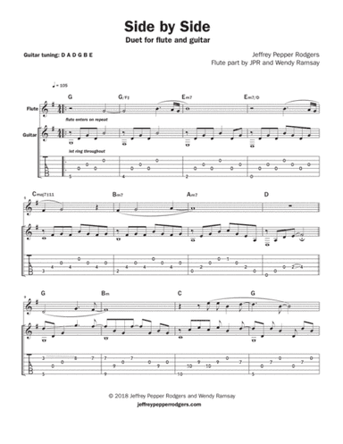 Side by Side - fingerstyle guitar and flute instrumental duet