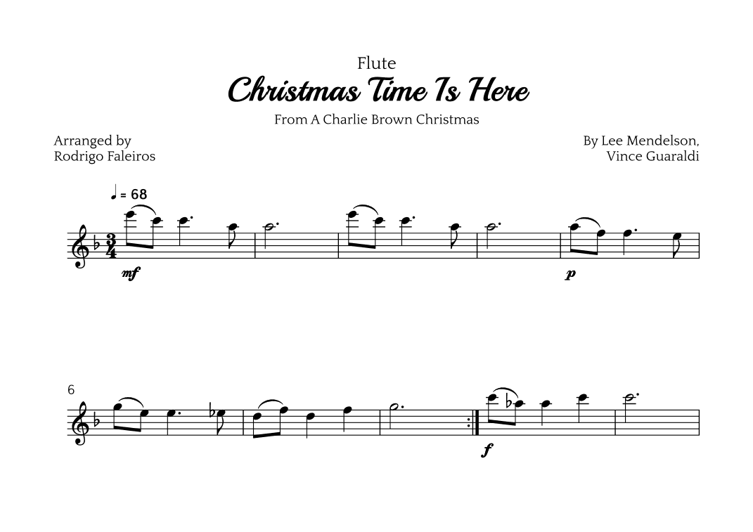 Christmas Time Is Here (arr. Rodrigo Faleiros)