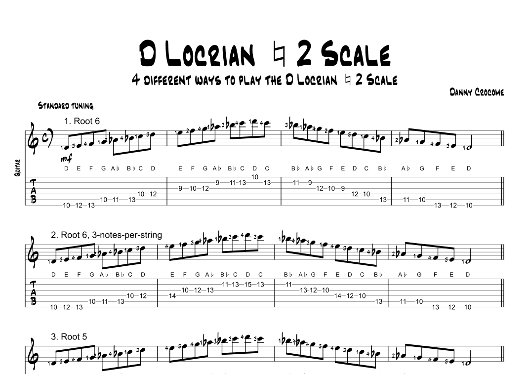 D Locrian Natural 2 Scale (4 Ways to Play)