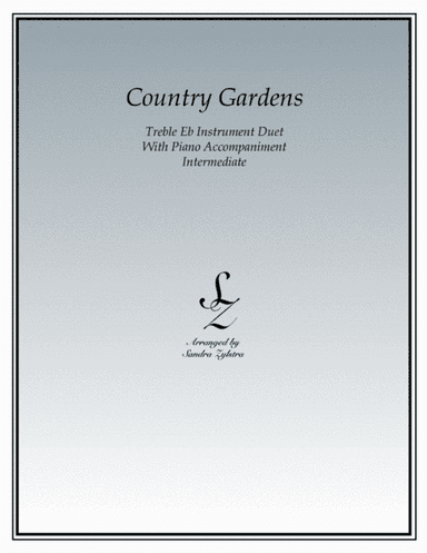 Country Gardens (treble Eb instrument duet) (arr. Sandra Zylstra)