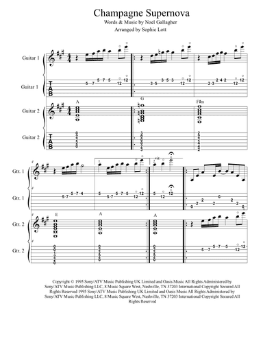 Champagne Supernova (arr. Sophie Lott)