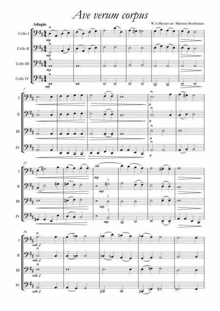 Ave Verum Corpus (arr. Marleen Broekmans)