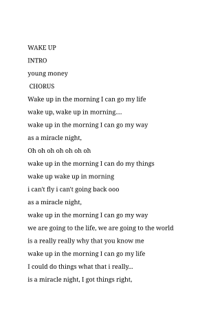 Wake up