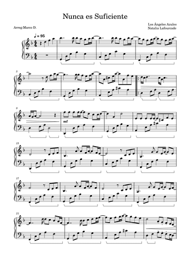 Nunca Es Suficiente (arr. Marco D)