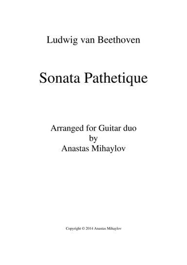 Sonata Pathetique (Guitar duo + tabs) (arr. Anastas Mihaylov)