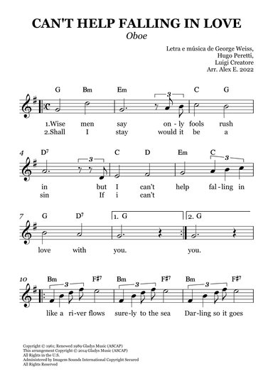 Can't Help Falling In Love (arr. Alex E.)