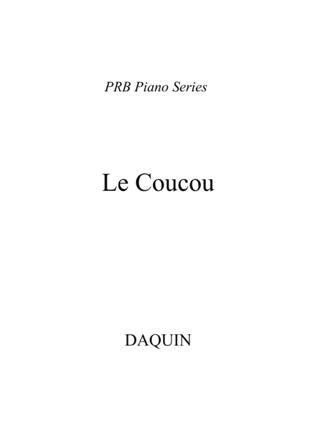 PRB Piano Series - Le Coucou (Daquin) (arr. PRB Music)