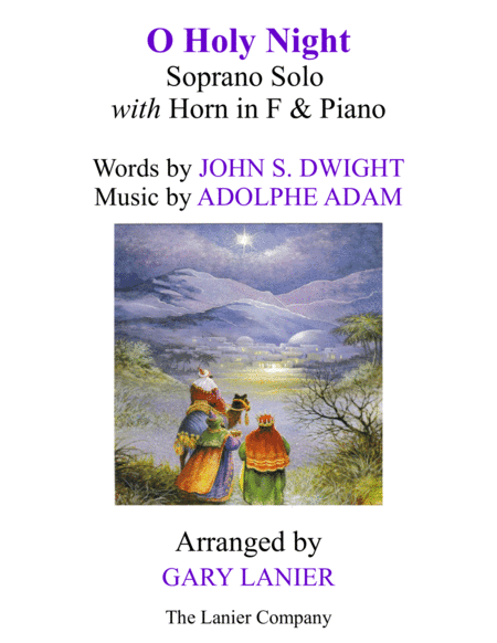 O HOLY NIGHT (Soprano Solo with Horn in F & Piano - Score & Parts included) (arr. Gary Lanier)