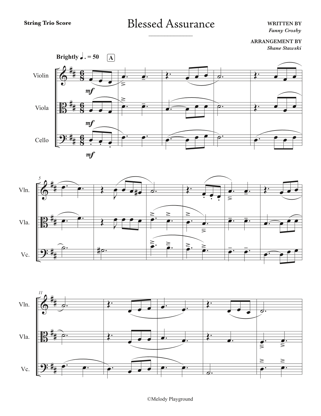 Blessed Assurance (arr. Shane Stawski)