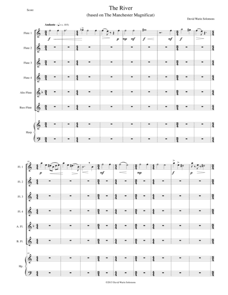 The River for flute choir and harp