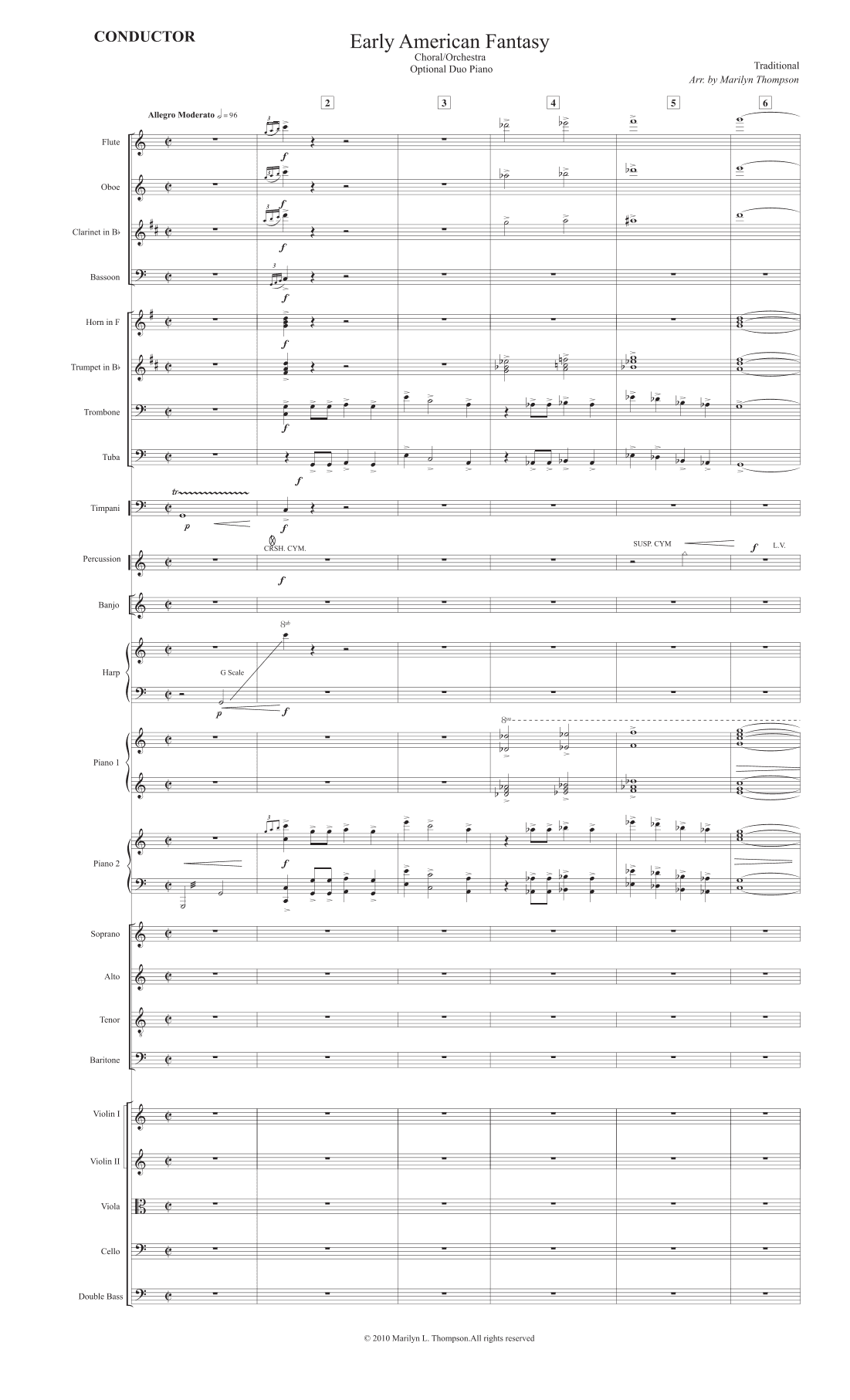 Early Amercian Fantasy--Conductor Score (arr. Marilyn Thompson)