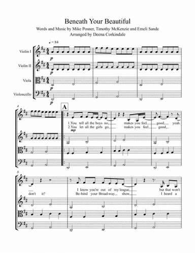 Beneath Your Beautiful (arr. Deena Corkindale)