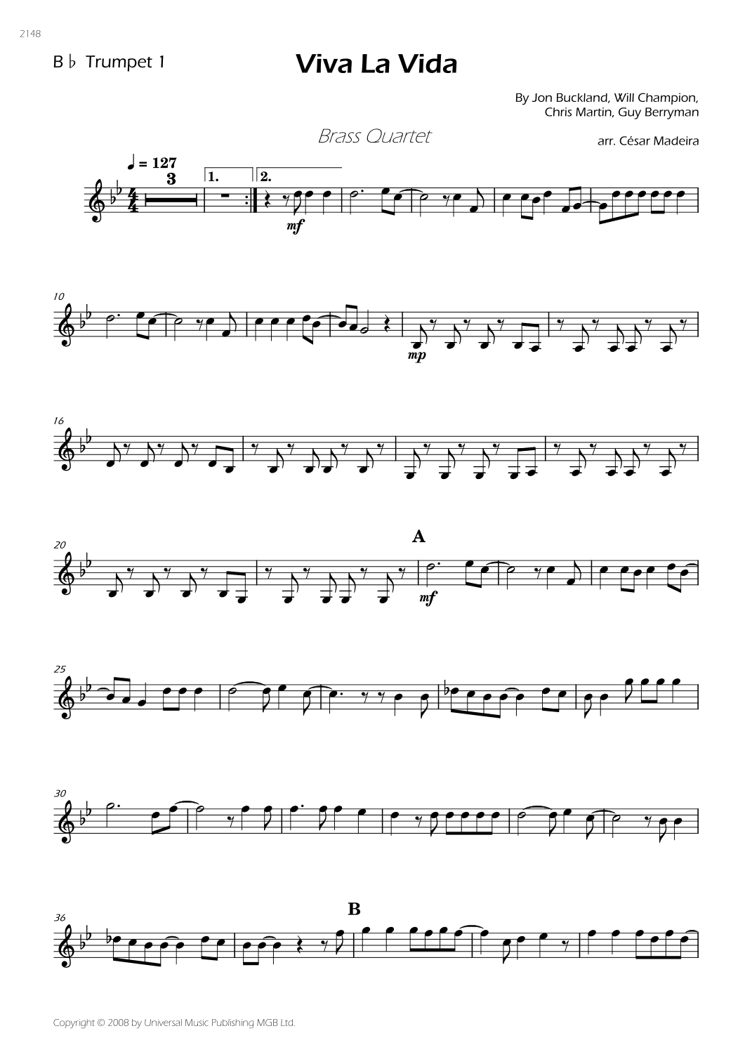 Viva La Vida (arr. César Madeira)