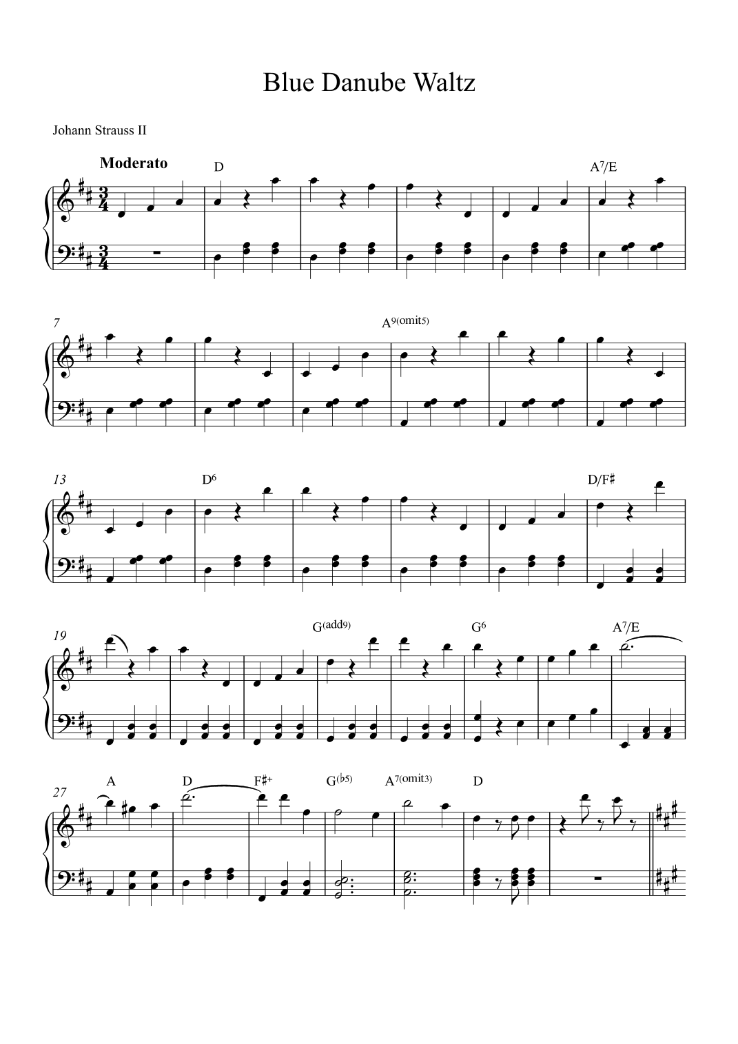 Blue Danube Waltz (arr. Alex Nunes Rodrigues)