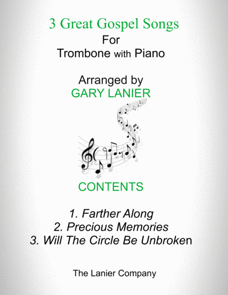 3 GREAT GOSPEL SONGS (for Trombone with Piano - Instrument Part included) (arr. Gary Lanier)